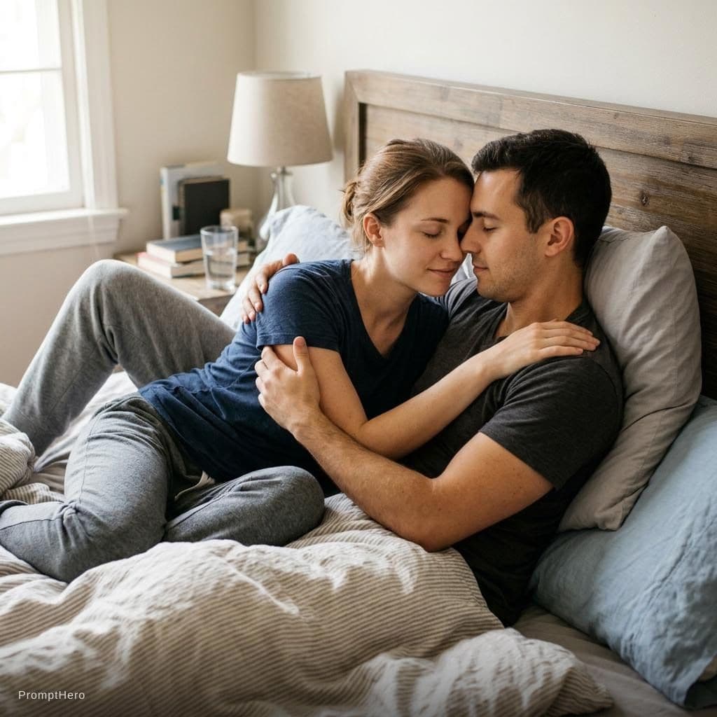 AI generated: Couples sex in bed