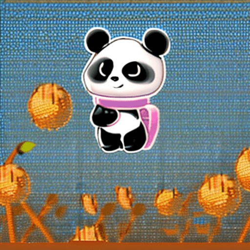 AI generated: cute panda, anime