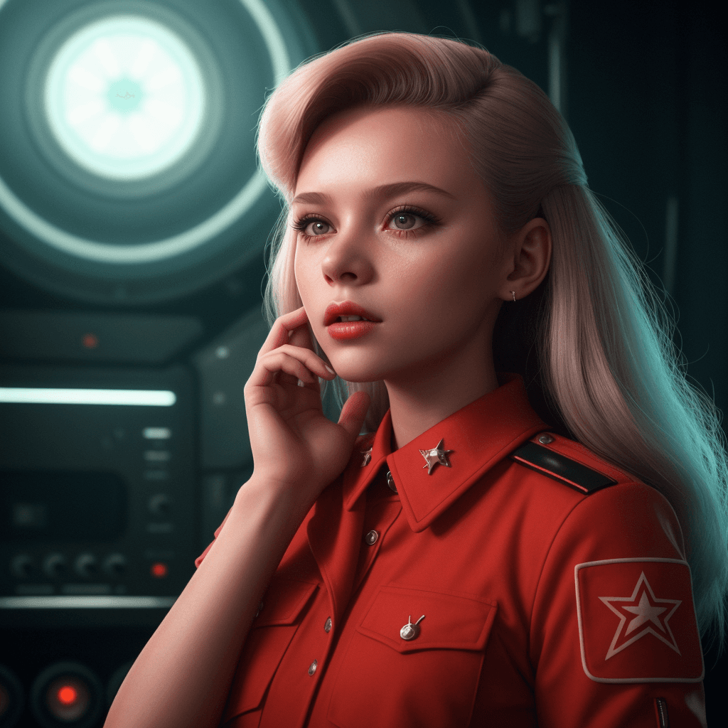 Stable Diffusion prompt: a girl,sovietwave