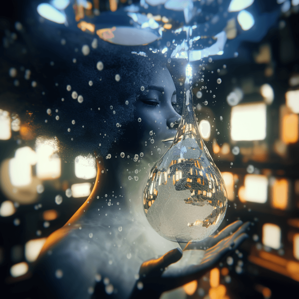 AI generated: style_of_Piet Hein Eek,splash_art,glass_doll,glass_focus, style of glass and transparent,glass_textu...