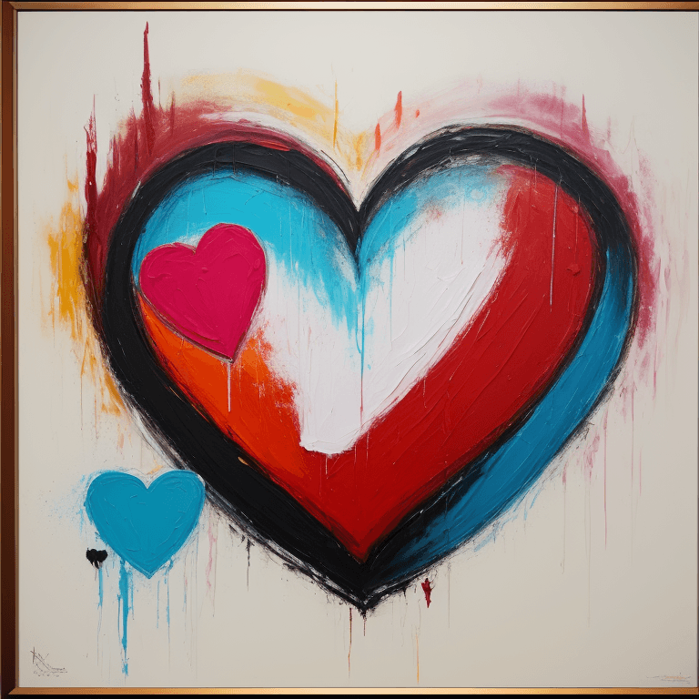 AI generated: abstract  painting, art, heart