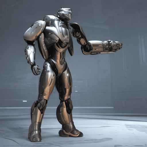 AI generated: military nousr robot, warframe, character design, detailed face, highly detailed, intricate details,...