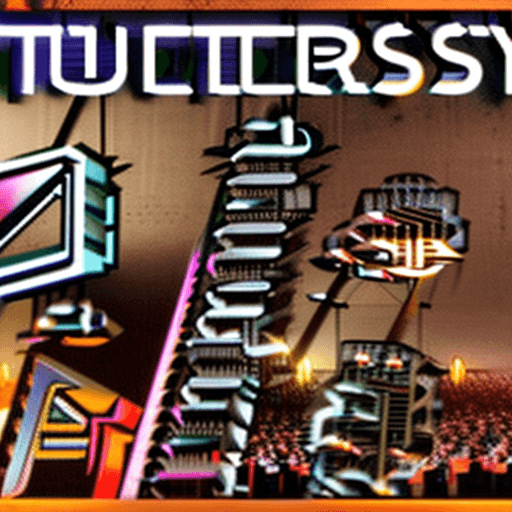 AI generated: Futuristic style rock concert