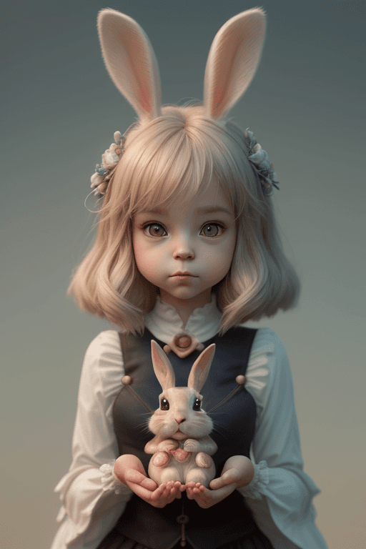 AI generated: (cbzbb:1.25), ((rabbit)),cbzbb,cute, little, baby, beautiful, fantasy art, devian art, trending arts...