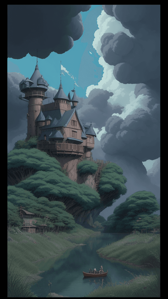 AI generated: srgb terror Studio Ghibli 16k4d rfktrstyle"in a ultrarealistic background" <lora:Vut_out_XL_MU:0. 80...