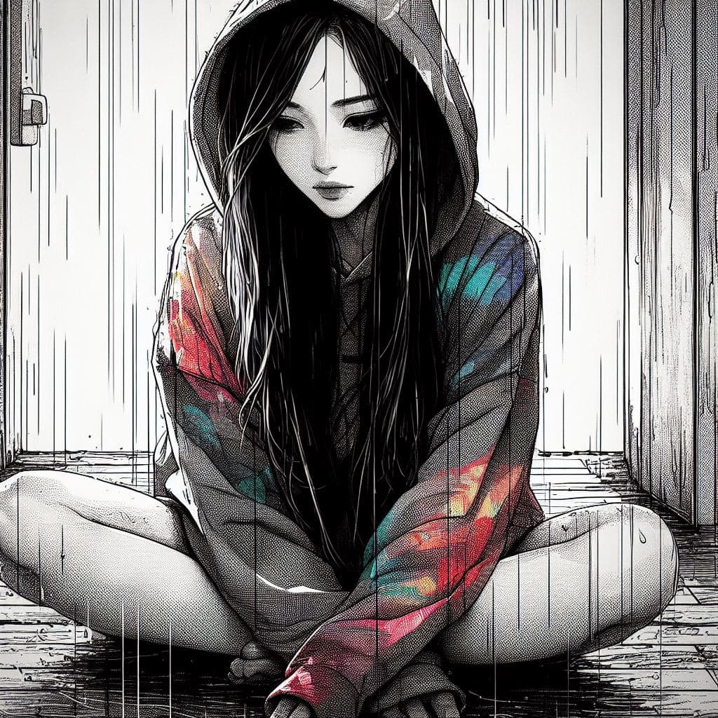 AI generated: digital art, best quality, intimate close-up front portrait, manga style, ultimate detailed, centere...