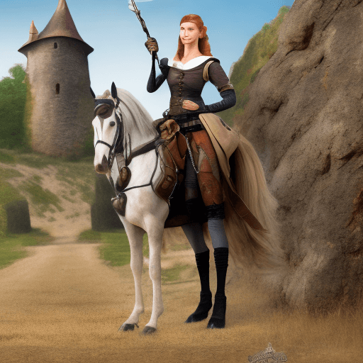 AI generated: High Definition Photo of a ultra realistic Medieval female named Alice Trupin, a Highwaywoman