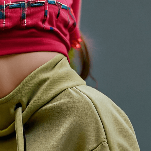 AI generated: 1 girl, beautiful Korean girl, (Cute Loose Bob hair), (wearing a cropped hoodie, capri sweatpants:1....