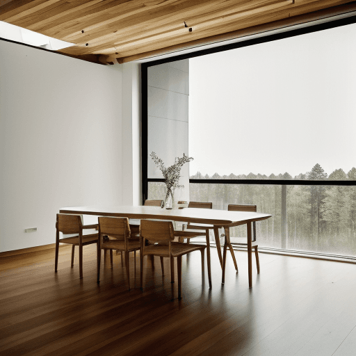 AI generated: high resolution photography interior design, spacious apartment, dinning room and living room view, ...