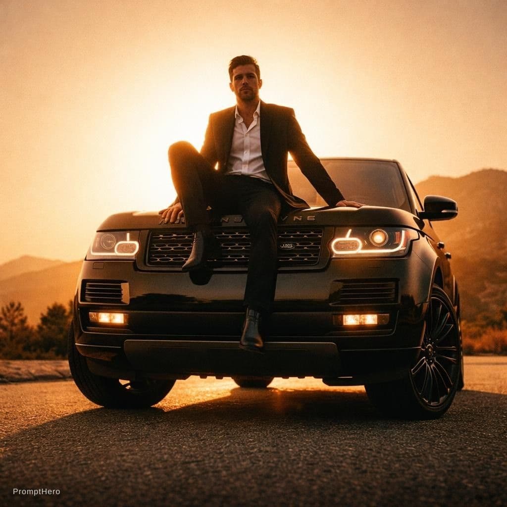 AI generated: The "CEO" Hood Lean
The Pose: Sit on the edge of the hood, one leg dangling, the other foot braced a...