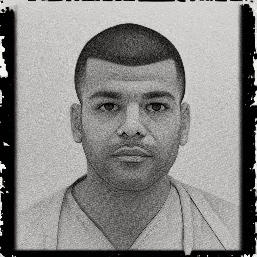 AI generated: generate another image of another inmate. Make sure it is a headshot