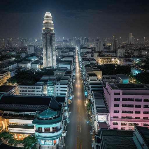 AI generated: anime, studio ghibli, High resolution photography, Bangkok city,