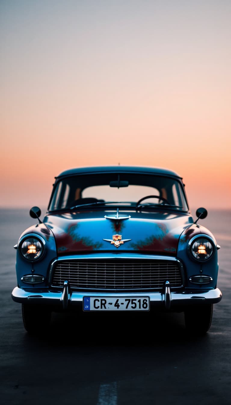 AI generated: old car, clean background
