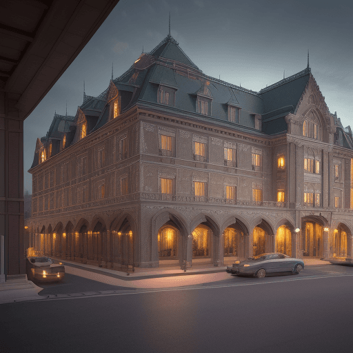 AI generated: High resolution photography, hotel construction, 8k, intricate detail, photorealistic, realistic lig...