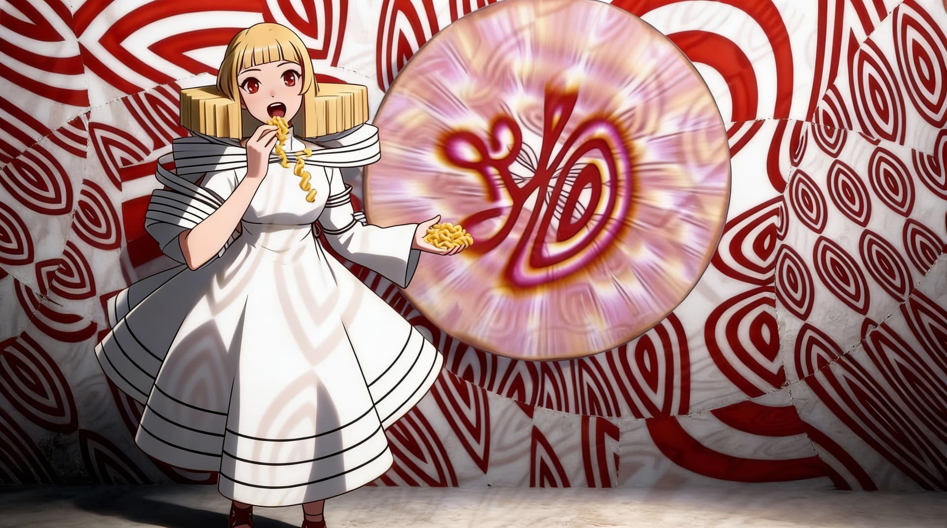 AI generated: Surrealista 2D Anime Panorâmica melhor qualidade, ultra-detalhado, resolução 8k, Mulheres loirad esc...