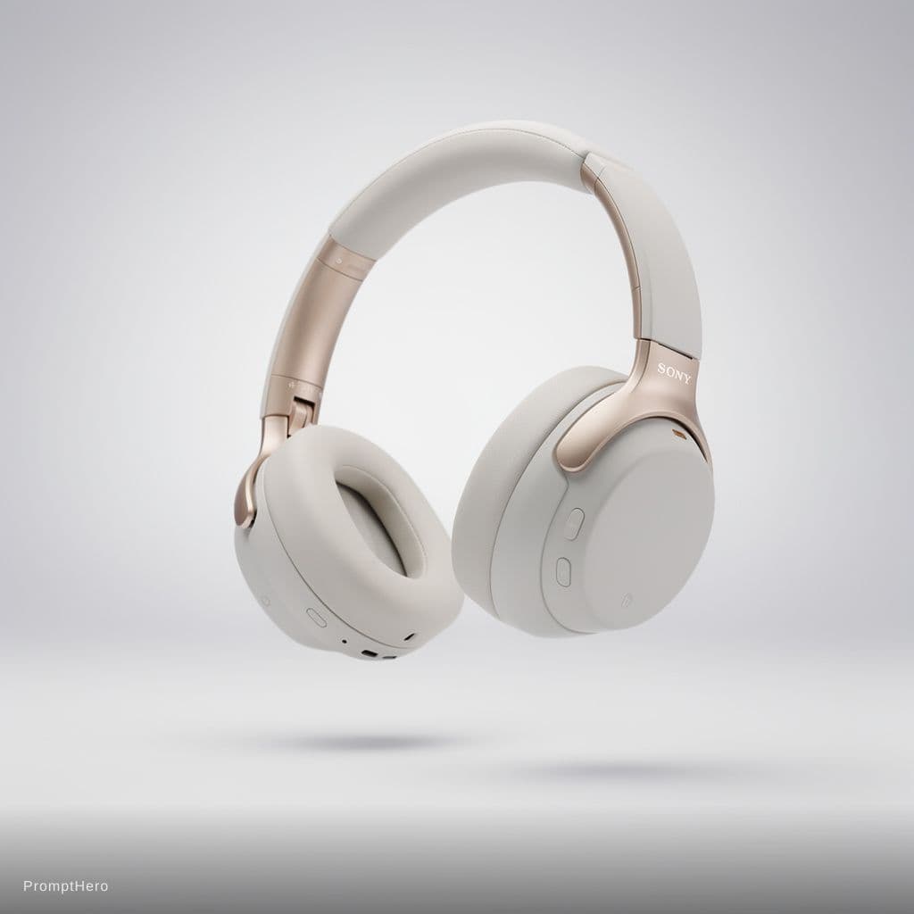 AI generated: create a video about sony wh-1000 xm6 white coloring 