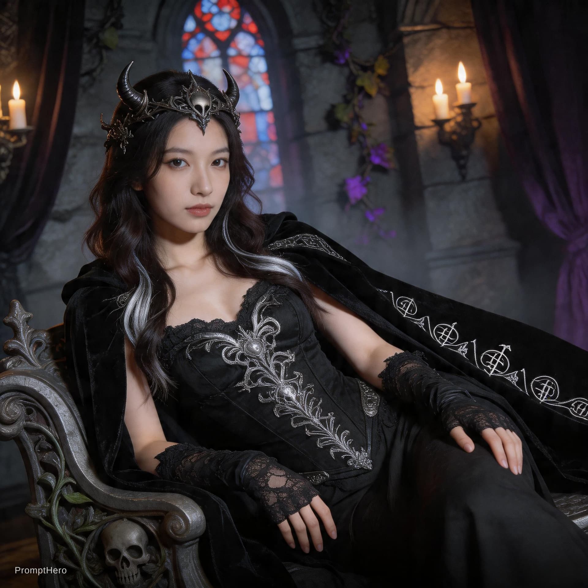 AI generated: A highly detailed, photorealistic, cinematic vertical medium shot of a beautiful young East Asian wo...