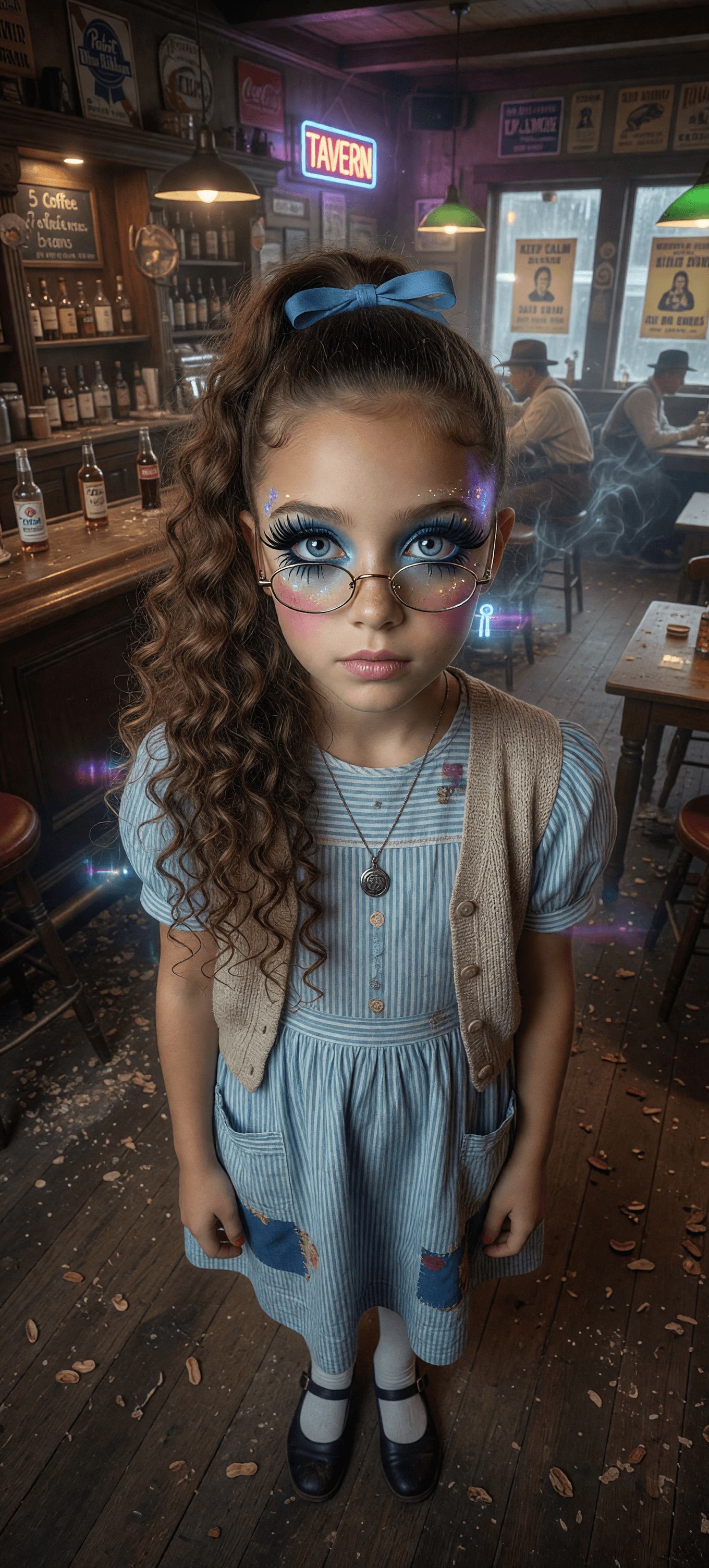 AI generated: A professional photograph captures one of the most beautiful eleven year old girl in the world durin...