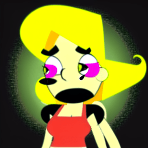 AI generated: A Patricia Star from the cartoon show SpongeBob Squarepants, her face is neutral, she has yellow pig...