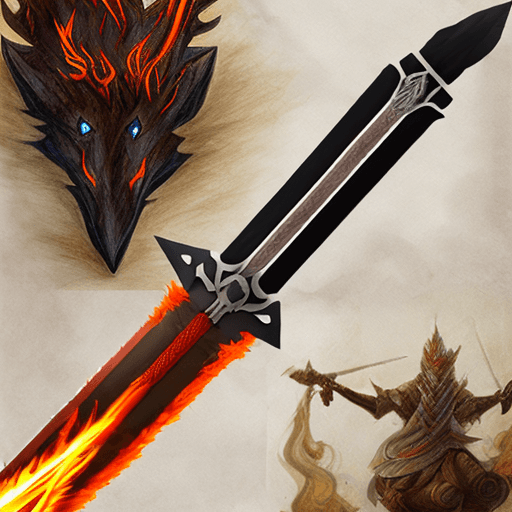 AI generated: Fire sword