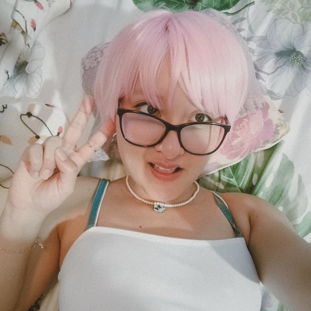 AI generated: pink hair,shy expression,feet,big chest,bare feet,hands behind,bare legs,wet white t shirt, tight t ...