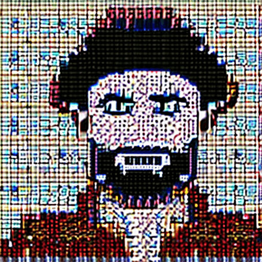 AI generated: arabic man, SAI Pixel Art, portrait, closeup  