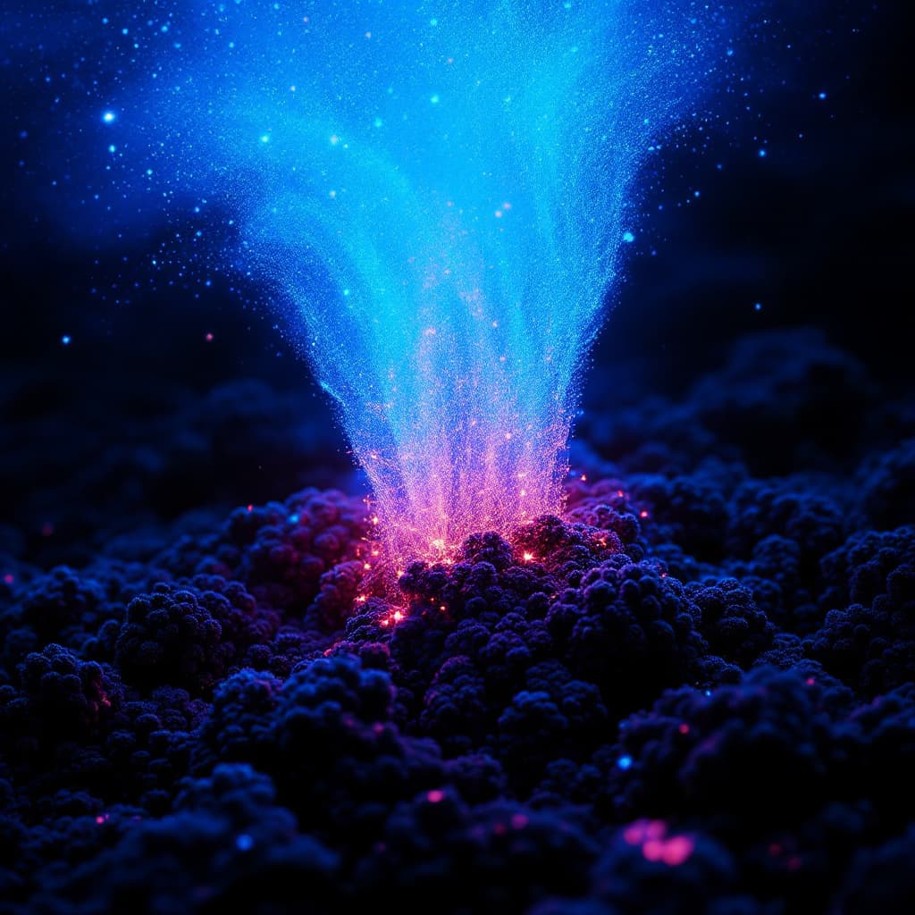AI generated: EFECTOS ESPECIALES BIOLUMINICENTES COLOR AZUL 
