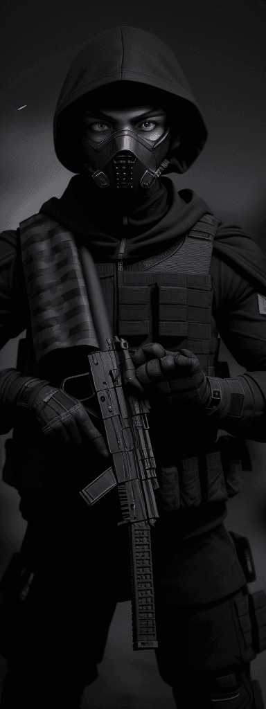 AI generated: best quality, masterpiece, photography of an elite soldier, nighttime, dark shot, dark theme, moonli...