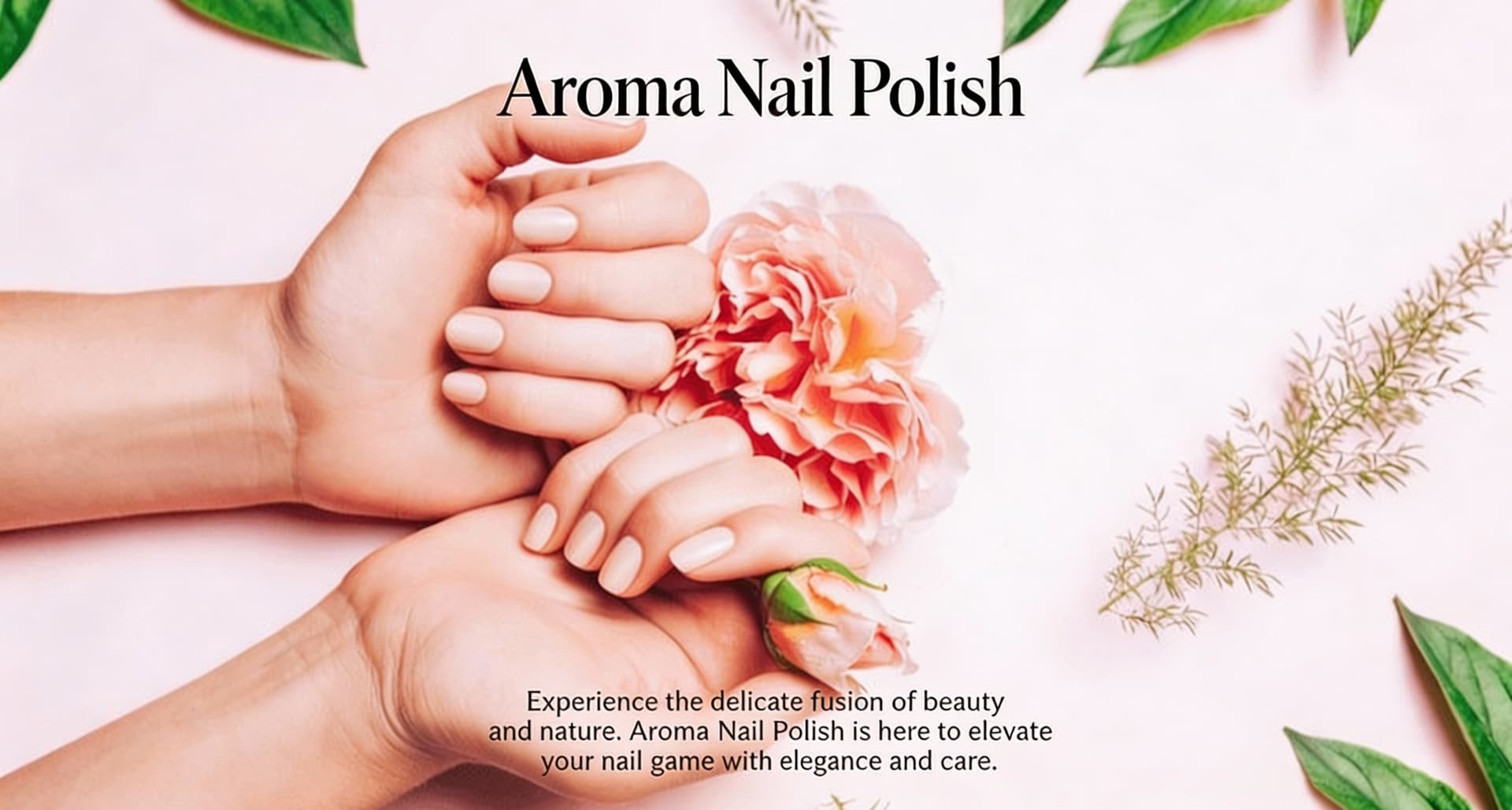 AI generated: Experience the delicate fusion of beauty and nature. Aroma Nail Polish is here to elevate your nail ...