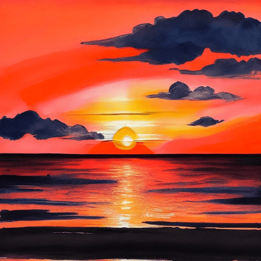 AI generated: orange sunset --ar 68:128 --s 750 --niji 5