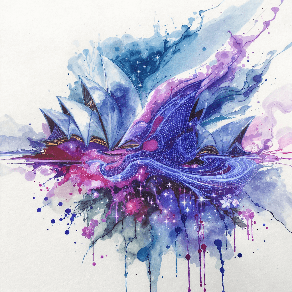 AI generated: rough unfinished hand-painted alcohol ink wash art style, wet-on-wet diffusion bloom sketch, simple ...