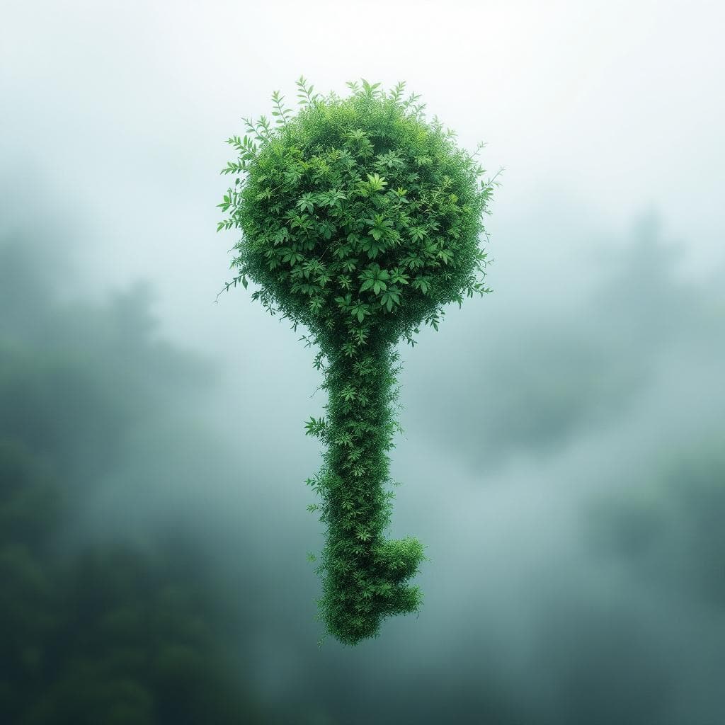 AI generated: Create a key made of nature going through all the seasons like winter and summer - Nature (The Cycle...
