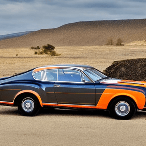 AI generated: Bentley Continental GT painted like the Dukes of Hazzard's General Lee
