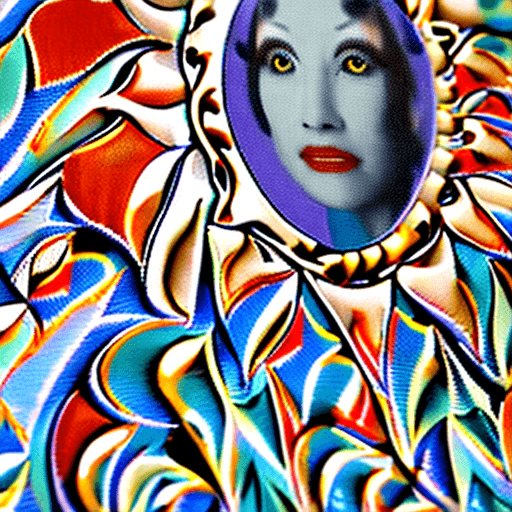 AI generated: a beautiful and detailed head portrait of Diane Foxington, orange body, black lips, eyelashes, eyebr...