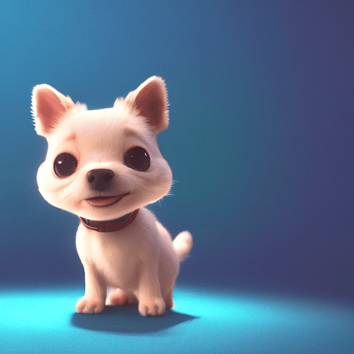 AI generated: Cute small Dog waving at me and smiling greeting me in front of theater door ,unreal engine, cozy in...