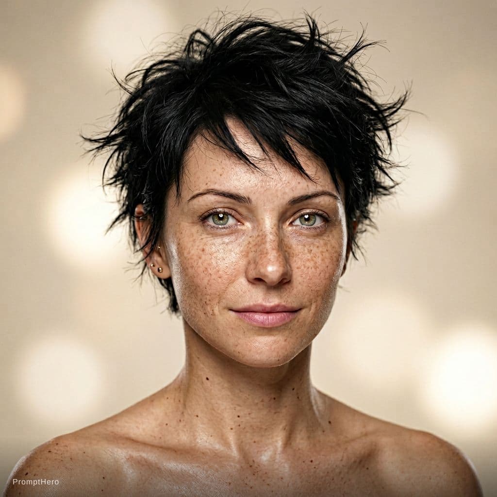 AI generated: Ultra-photorealistic 8k close-up portrait of a beautiful Caucasian woman in her mid-to-late 30s, ext...