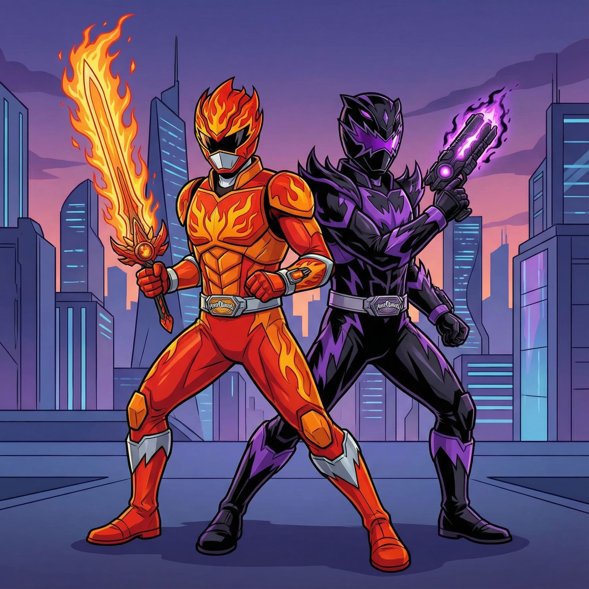 AI generated: Blaze/Dark Buster | Power rangers fan art, Power rangers, Power rangers art