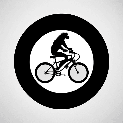 AI generated: Logo of the bike club “Trex”, the picture should show a bike in a circle, minimalistic.