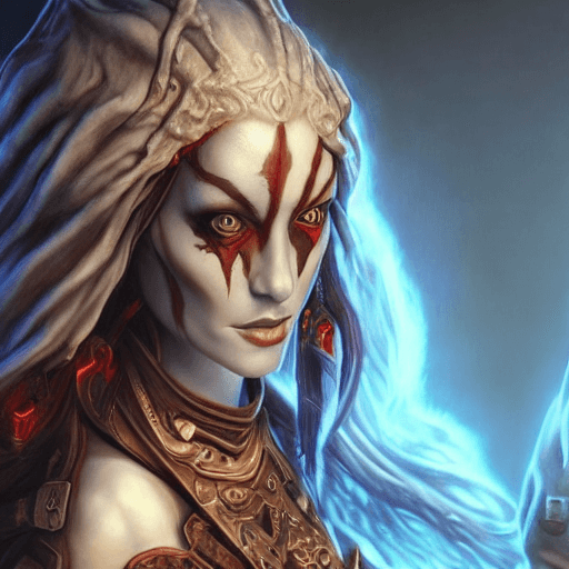 AI generated: lilith from diablo 4, hyper-realistic, with realistic lighting, no blur