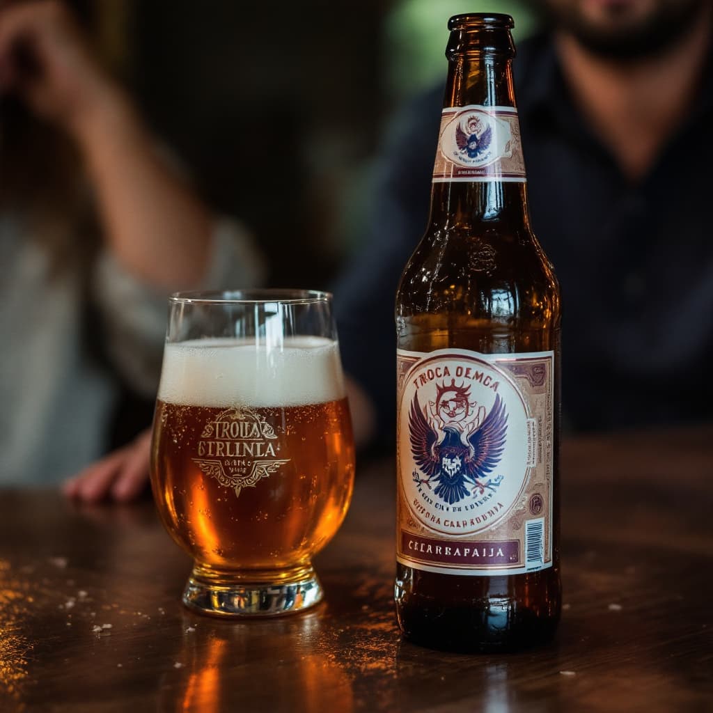 AI generated: troca o drink por uma garrafa de cerveja 