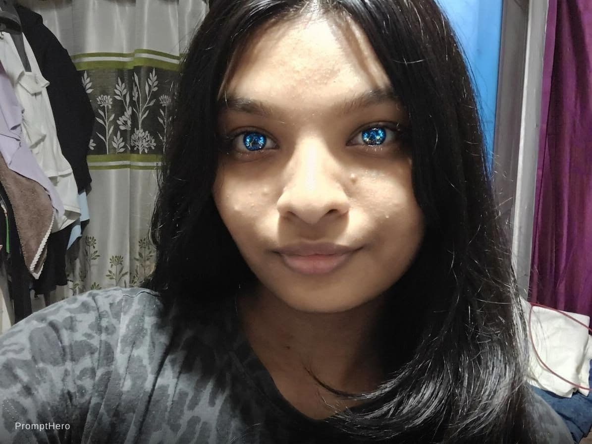 AI generated: Beautiful sparkly ocean eyes
