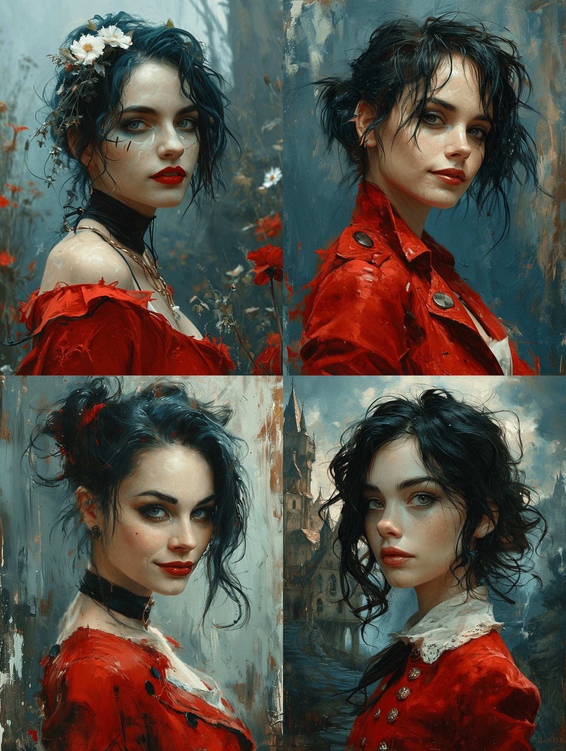 AI generated: **hibryd Harley Quinn-Cruella in the style Alexander Jansson