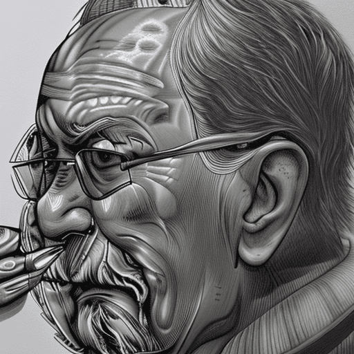 AI generated: portrait of old man, pen and ink, intricate line drawings, by craig mullins, ruan jia, kentaro miura...