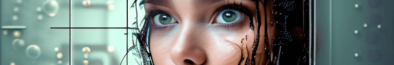 AI generated: 3/4 shot, candid photograph of, a woman brunette hair, wearing a towel falling off the shoulder, (we...