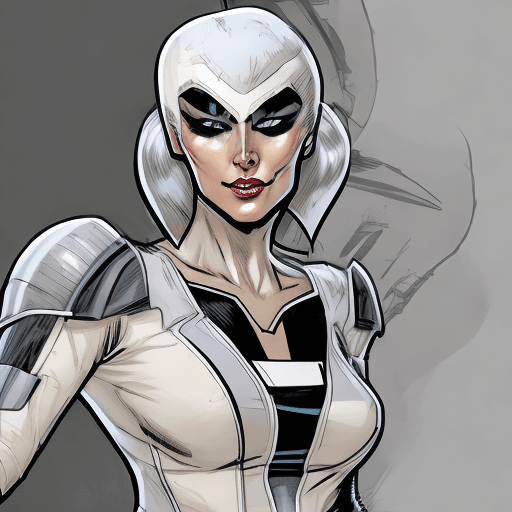 AI generated: woman dressed up as a comic book character, in the style of realistic and hyper-detailed renderings,...
