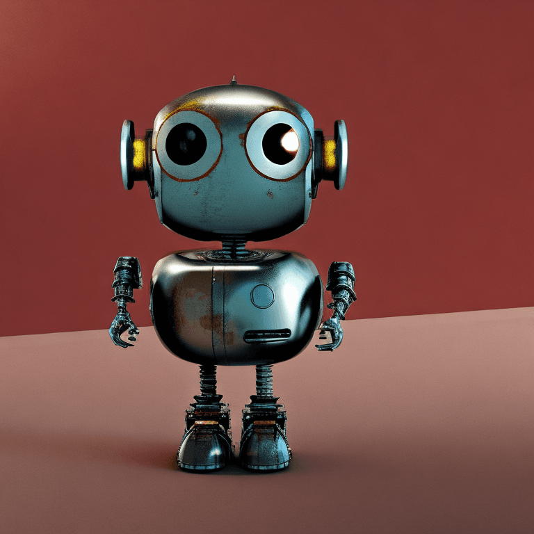 AI generated: Design an endearing yet slightly rusty robot in need of both a caring human companion and a thorough...