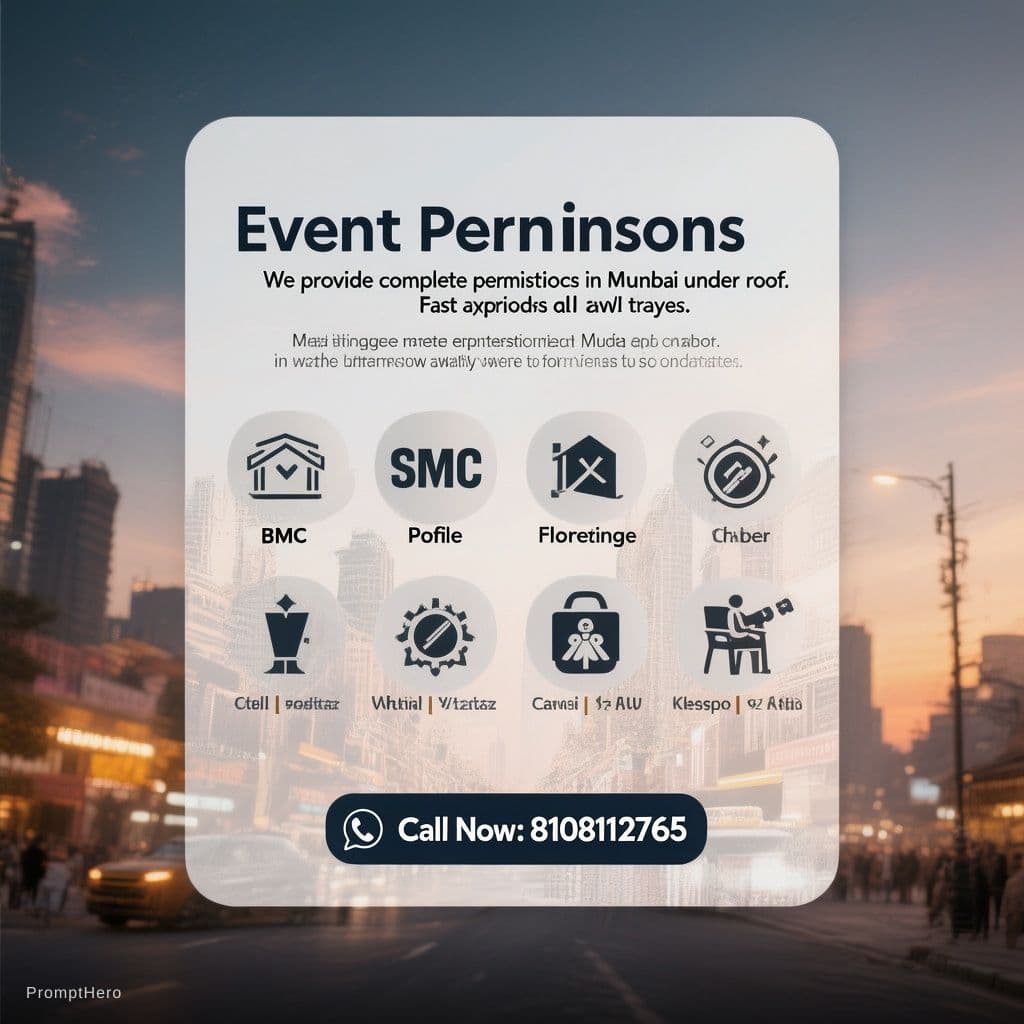 AI generated: Design a clean and professional social media post for an event management service in Mumbai. The the...