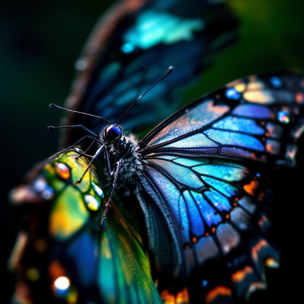 AI generated: Create a macro image of a Butterfly Wing