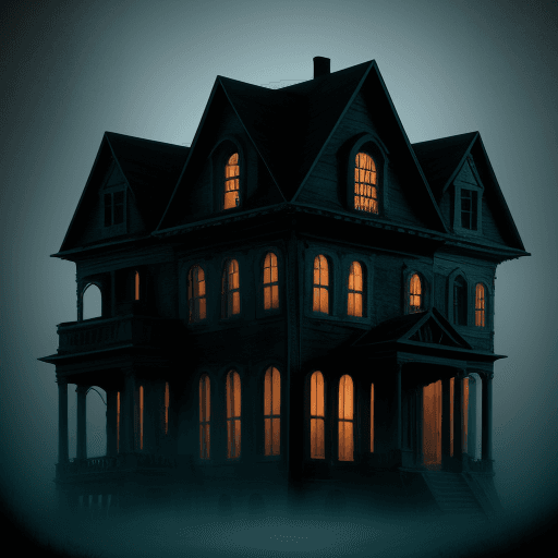 AI generated: ghost house

