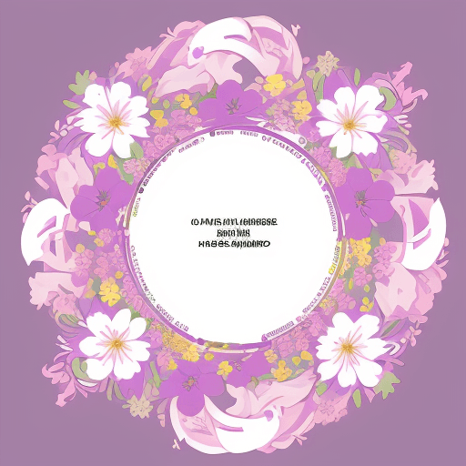 AI generated: a composition featuring elements like no humans, a still life arrangement with pink and purple flowe...